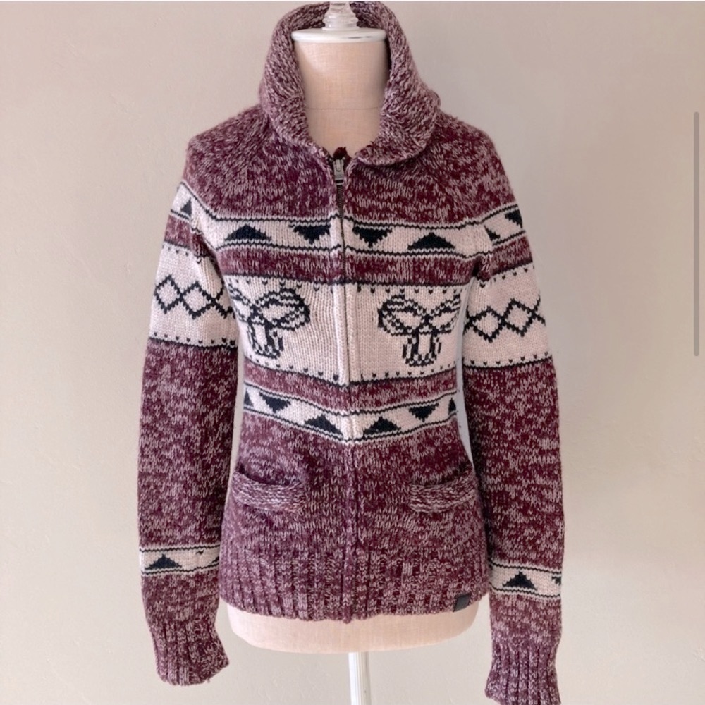 Aritzia TNA wool zip up